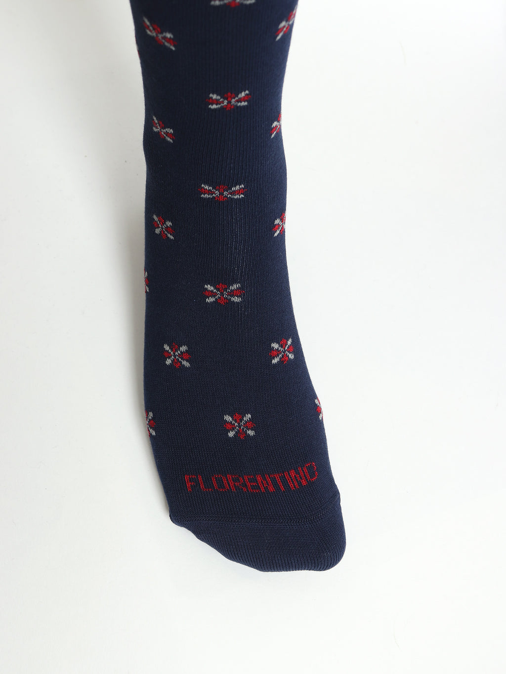 Geometric motif socks