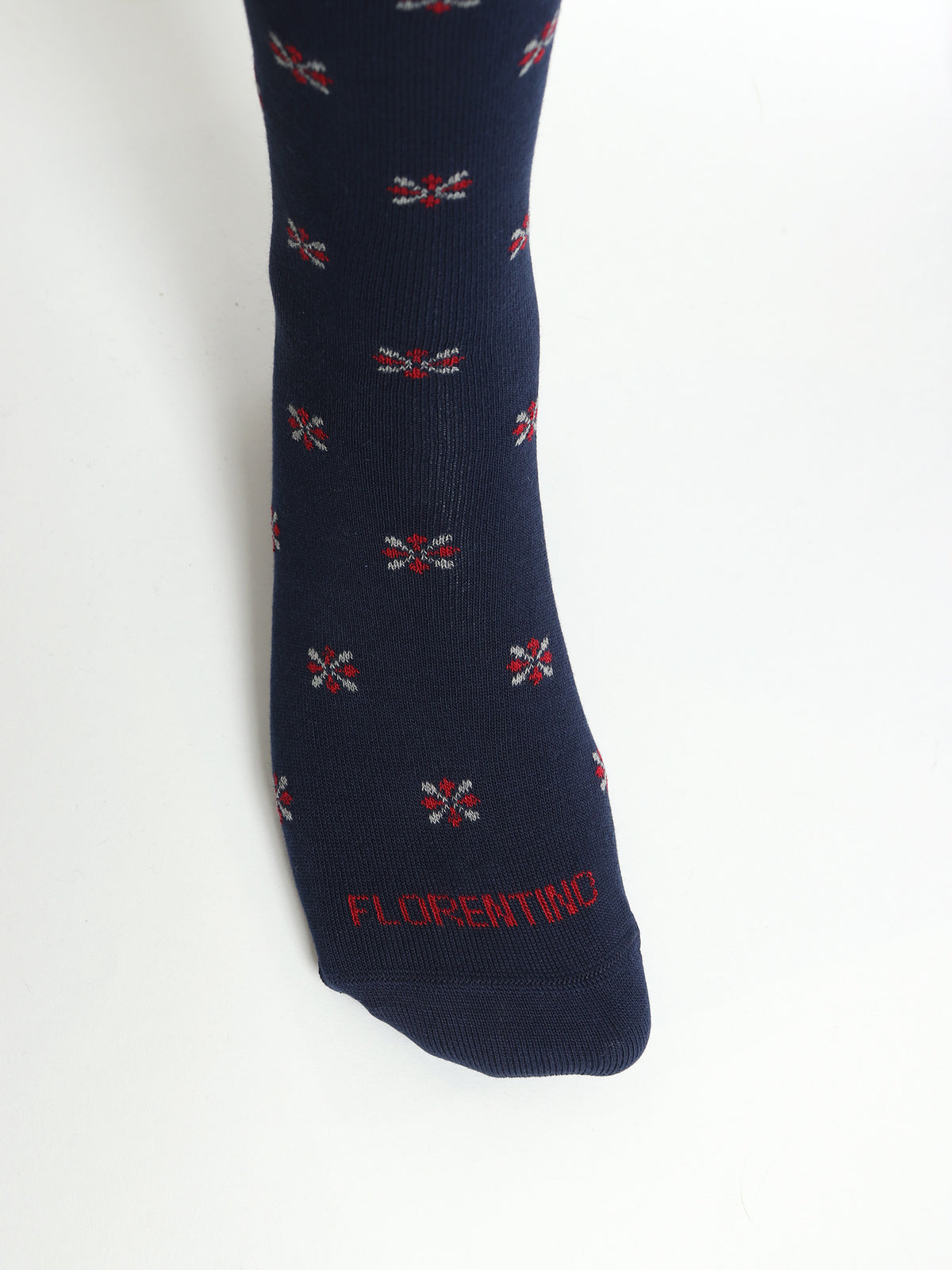 Geometric motif socks