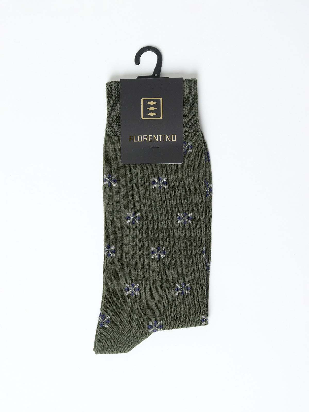 Geometric motif socks