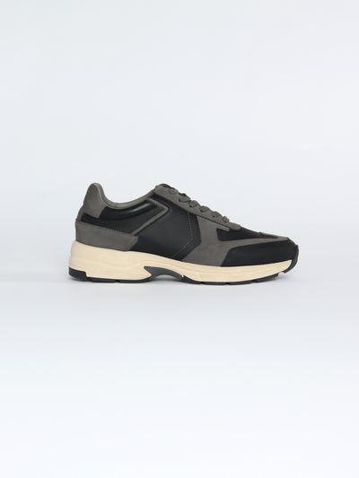 Zapatillas piel combinada