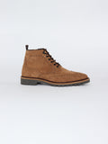 Suede Brogue boots with track sole