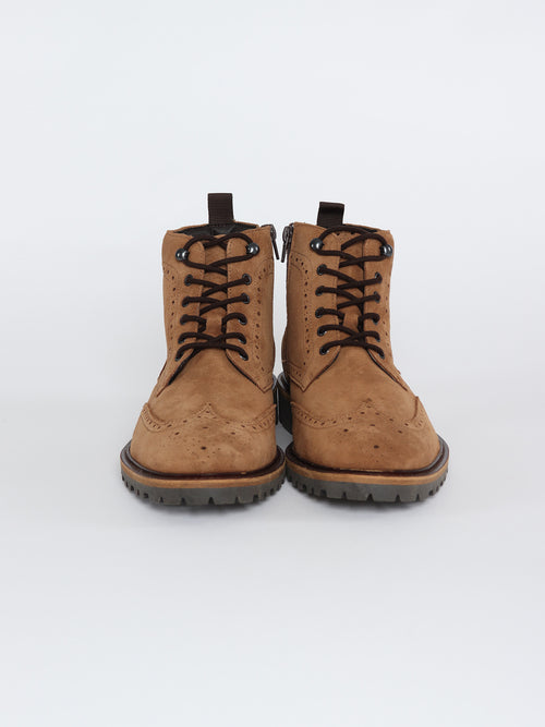 Botas Brogue serraje con suela track