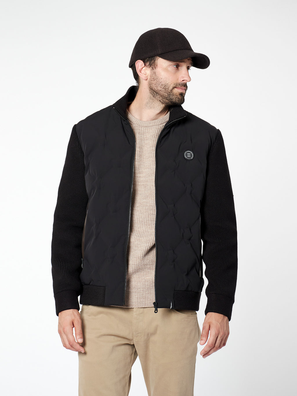 Combined quilted jacket