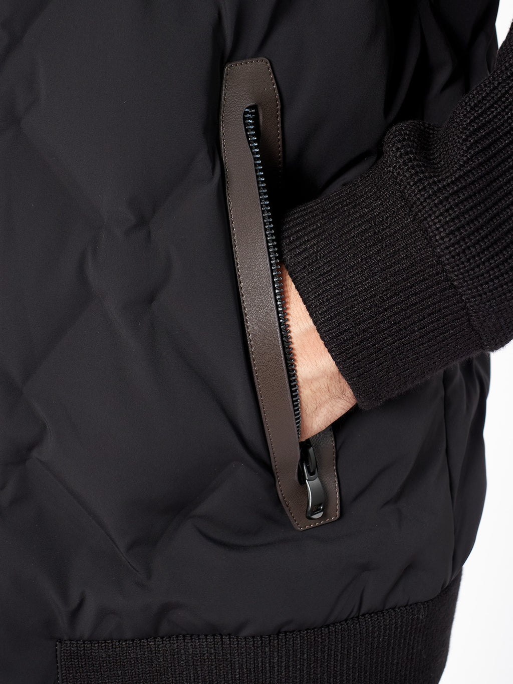 Combined quilted jacket