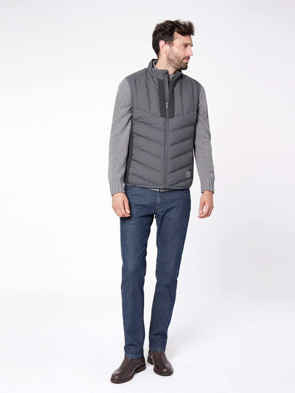 Combined quilted vest
