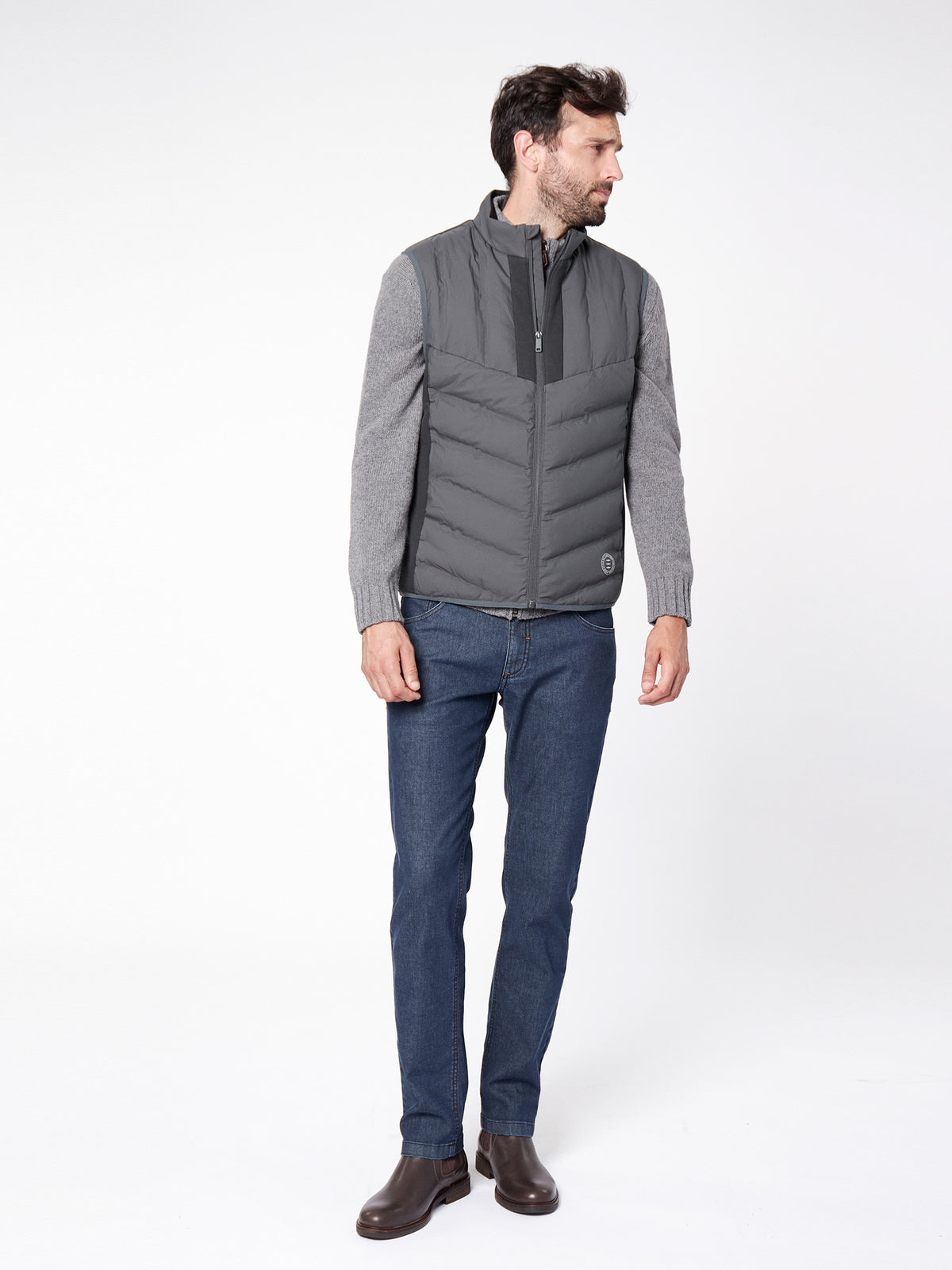 Combined quilted vest