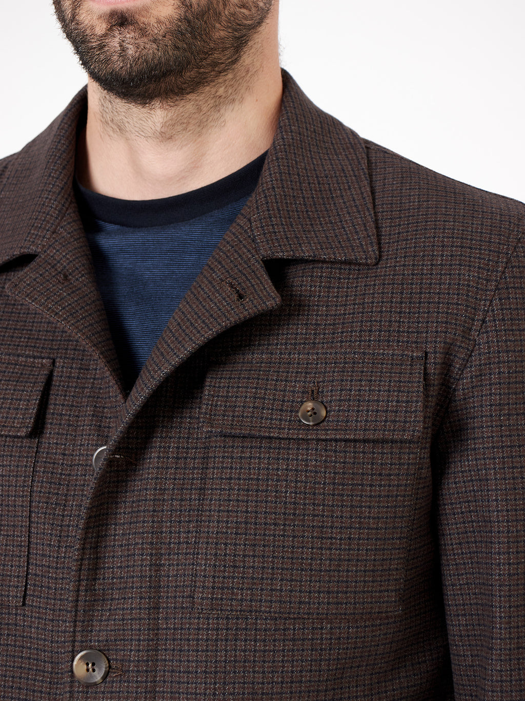 Slim fit check overshirt
