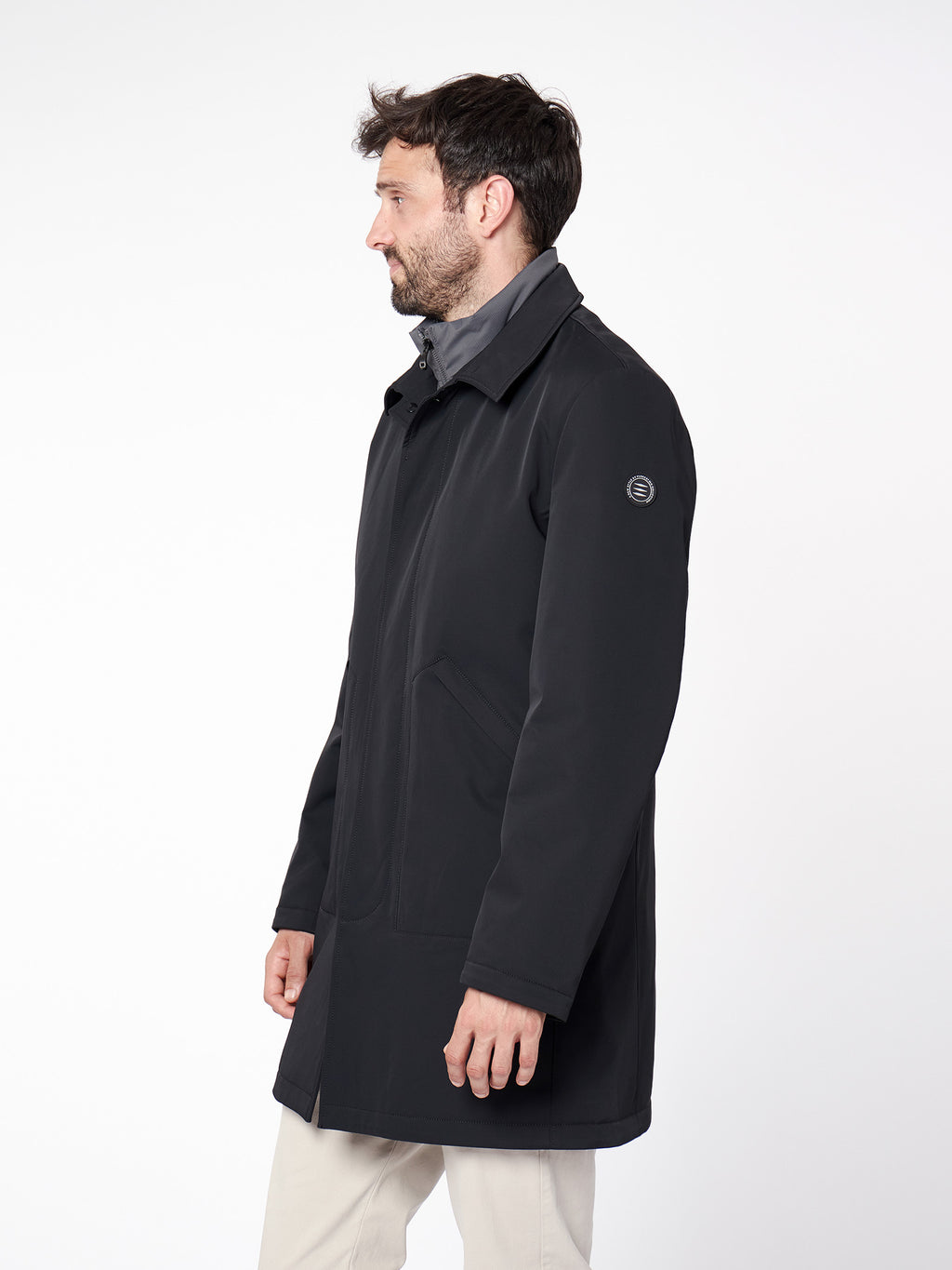 Trench efecto doble prenda regular fit