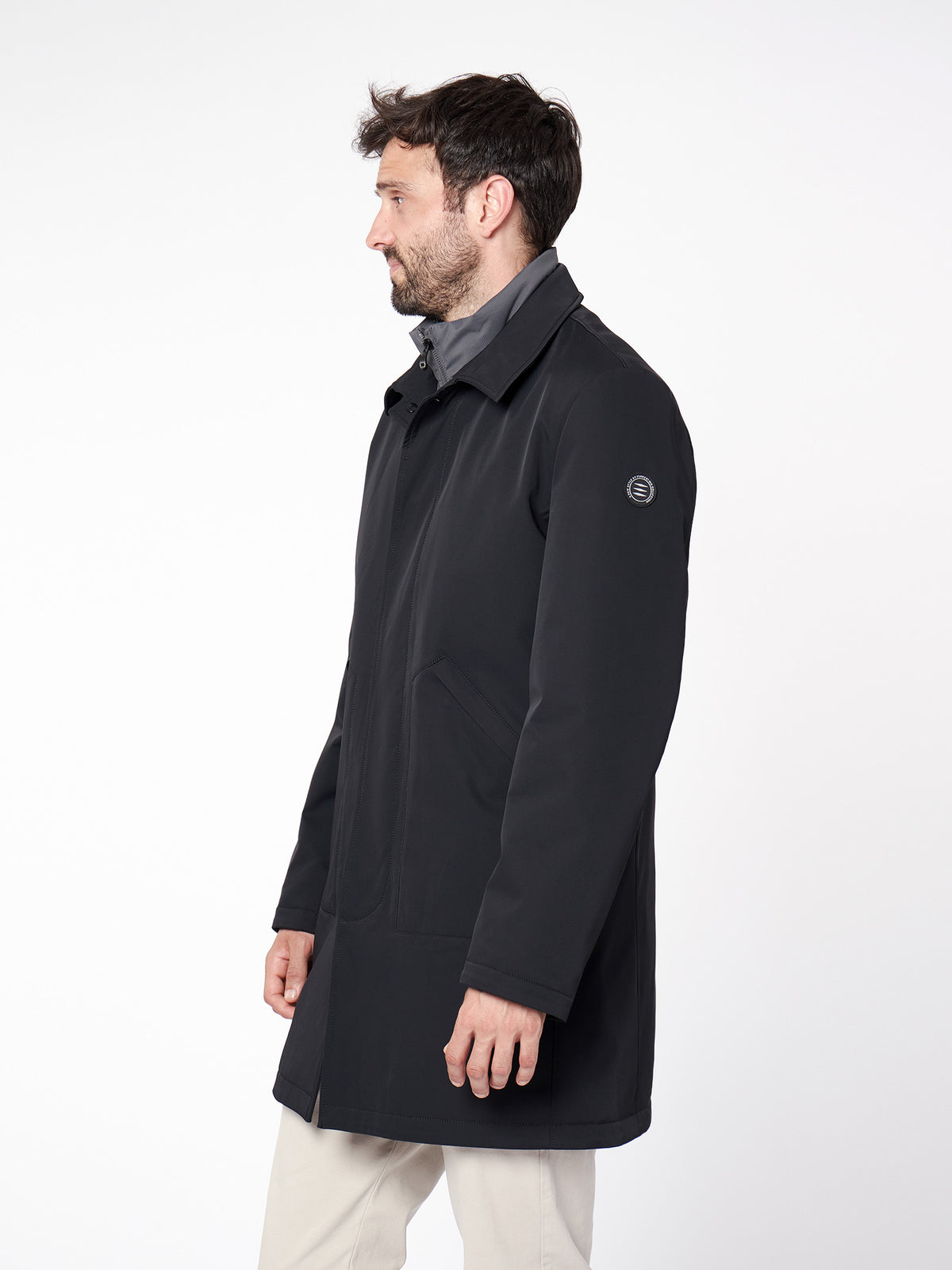 Trench efecto doble prenda regular fit
