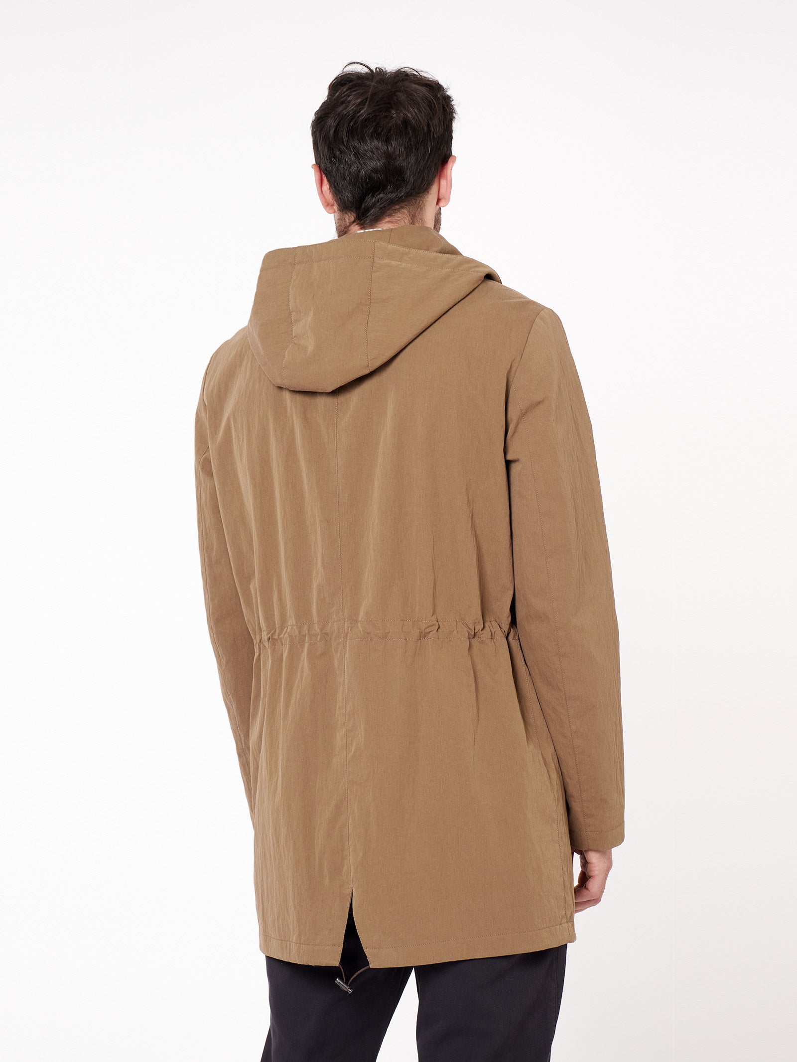 Regular fit hooded trench coat
