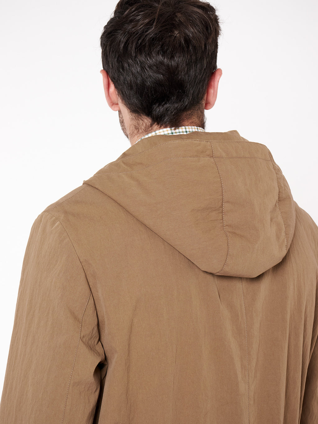 Regular fit hooded trench coat