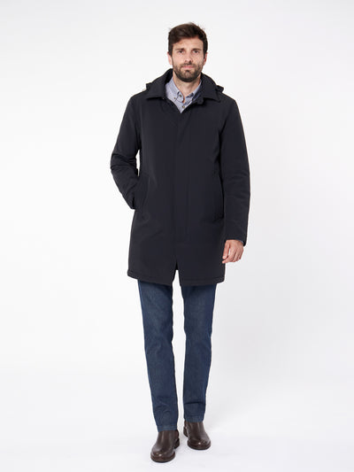Gabardina regular fit con capucha