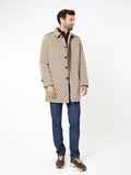 Padded technical raincoat