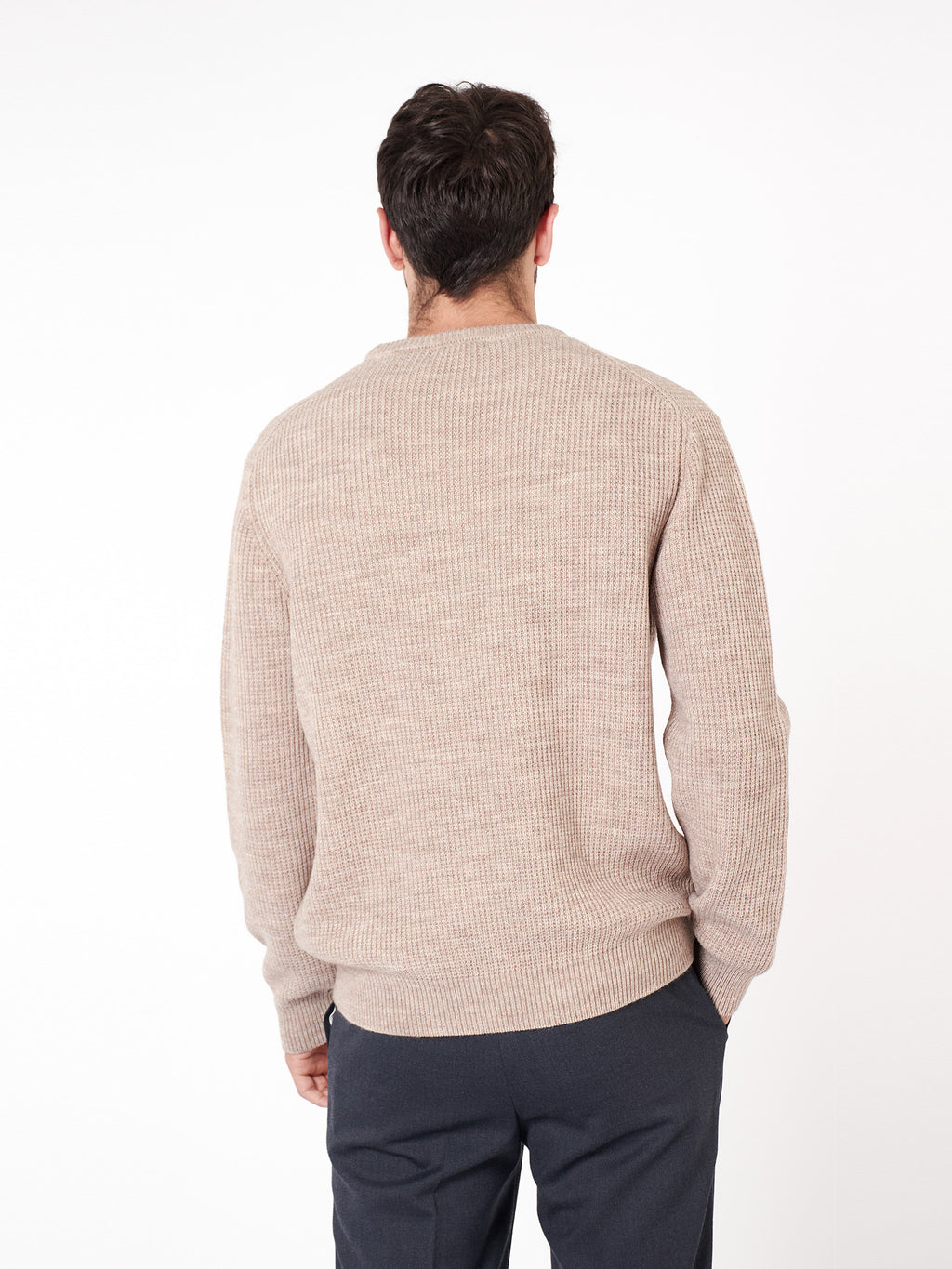 Structured round neck sweater