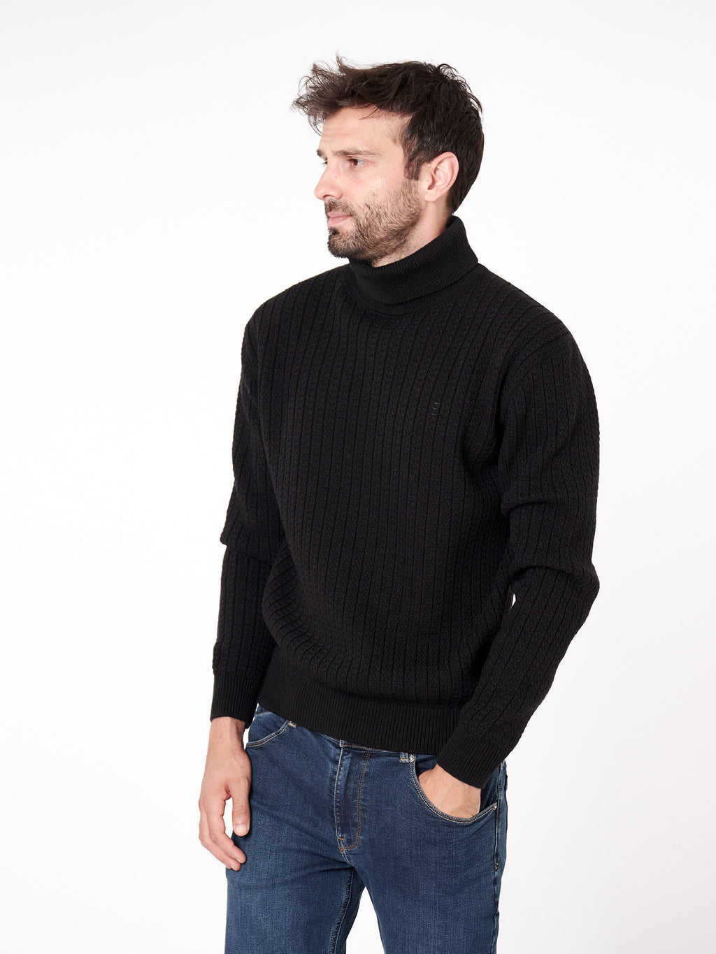Structured turtleneck sweater