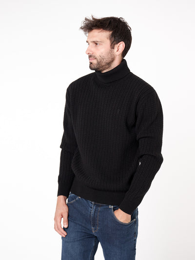 Jersey cuello vuelto estructurado
