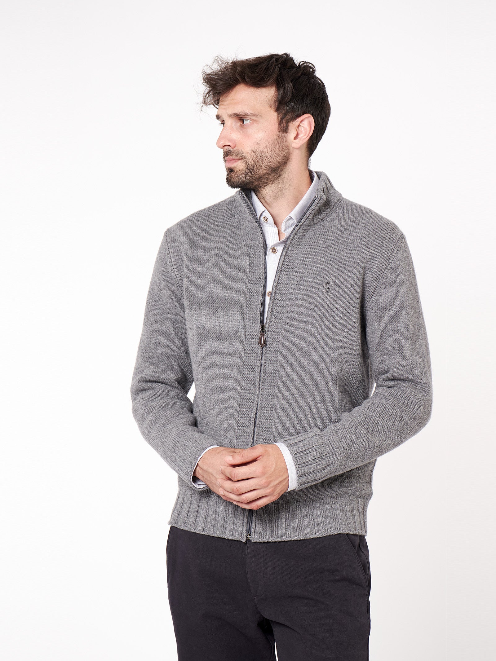 Cardigan con cremallera