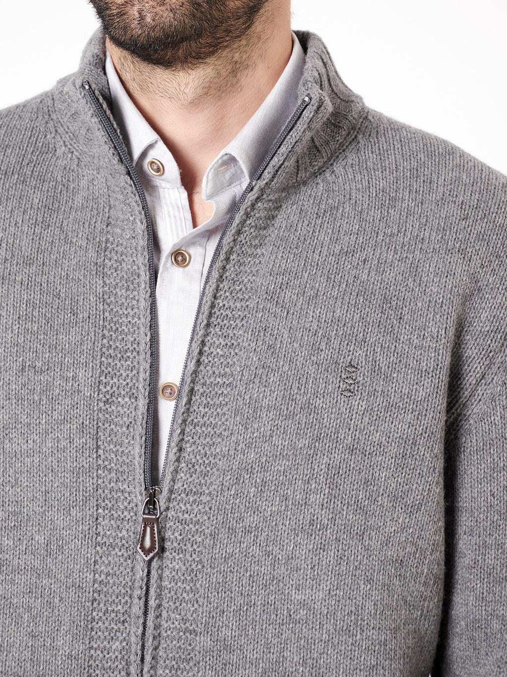 Cardigan con cremallera