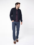 Mixed-media jacket with suede details