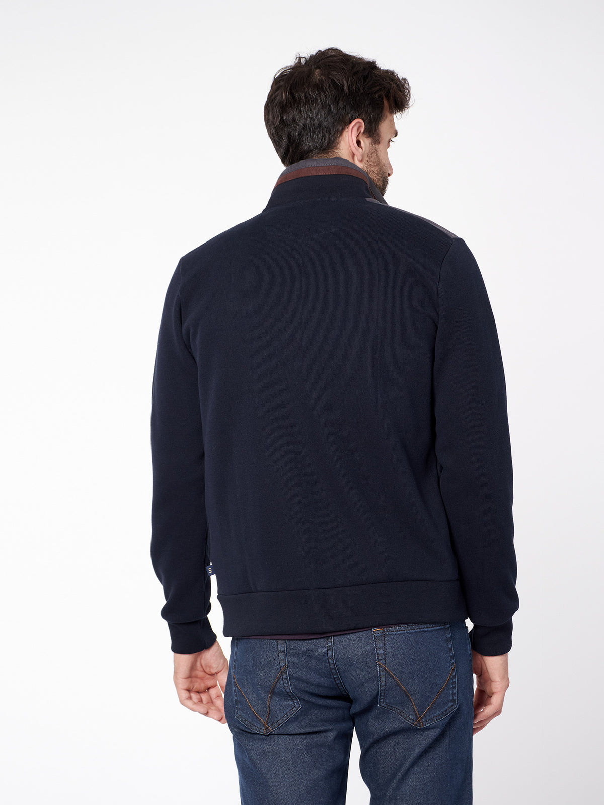 Chaqueta de felpa detalles en antelina