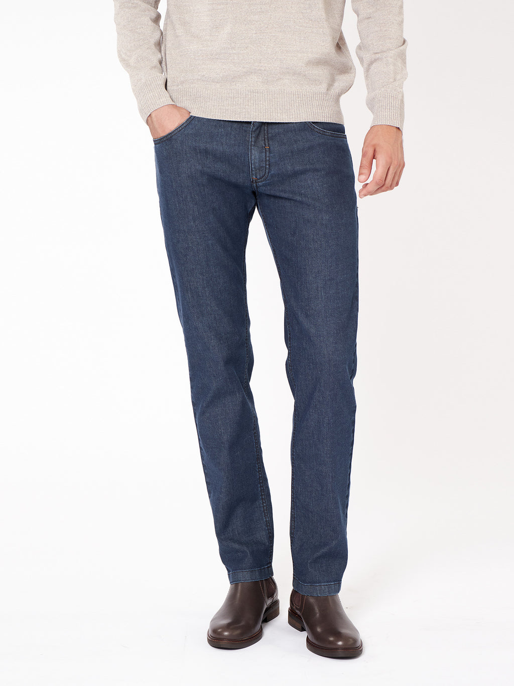 Slim fit jeans with stone washed