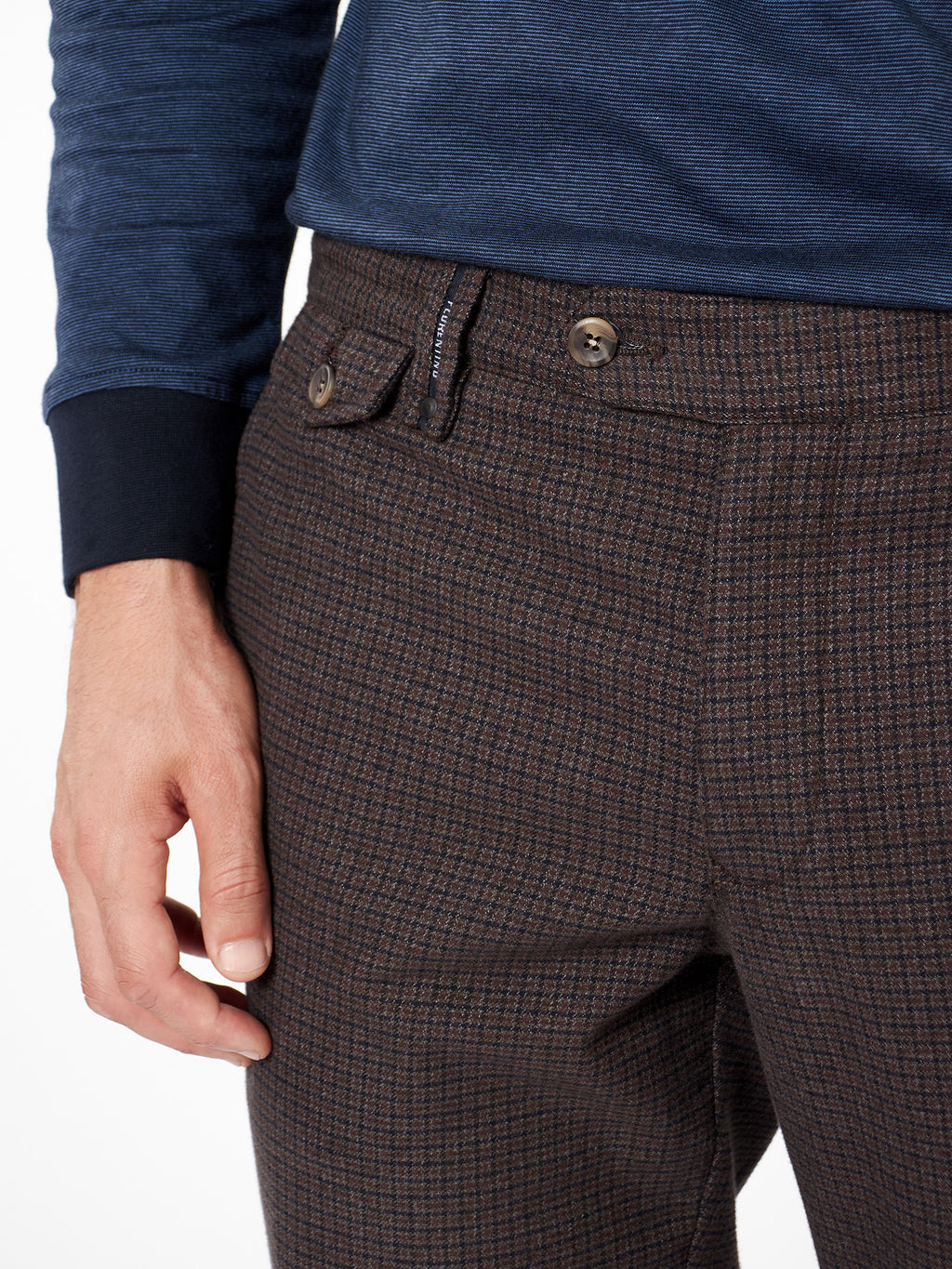 Regular fit Harris check chino trousers