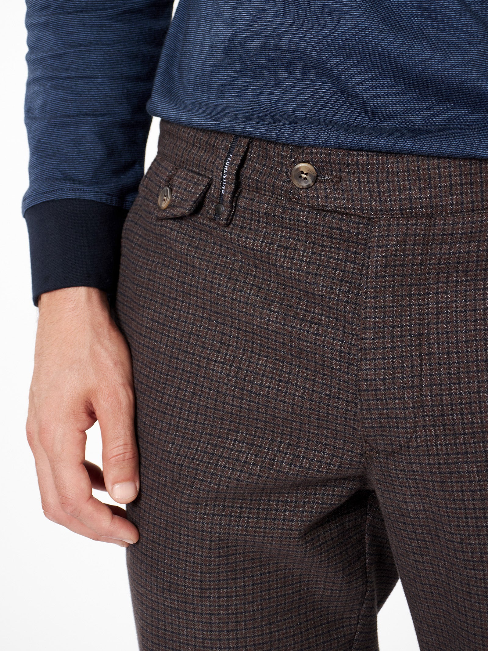 Regular fit Harris check chino trousers