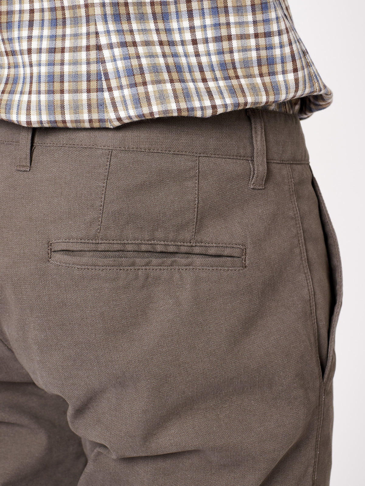 Slim fit textured chino trousers