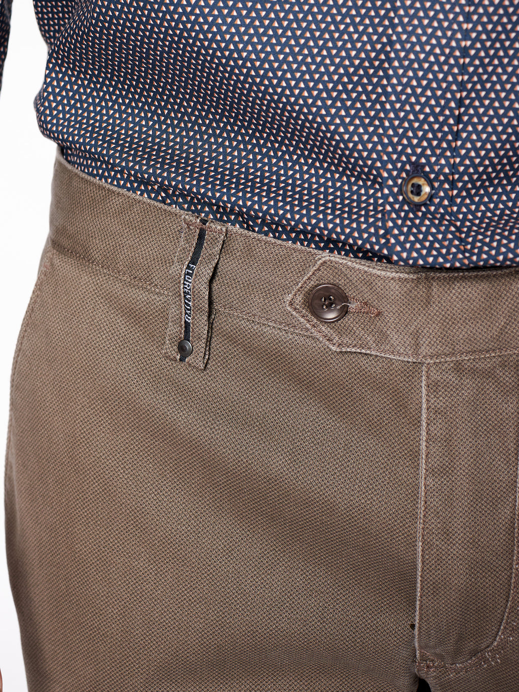 Slim fit chino trousers with micro-design slim fit