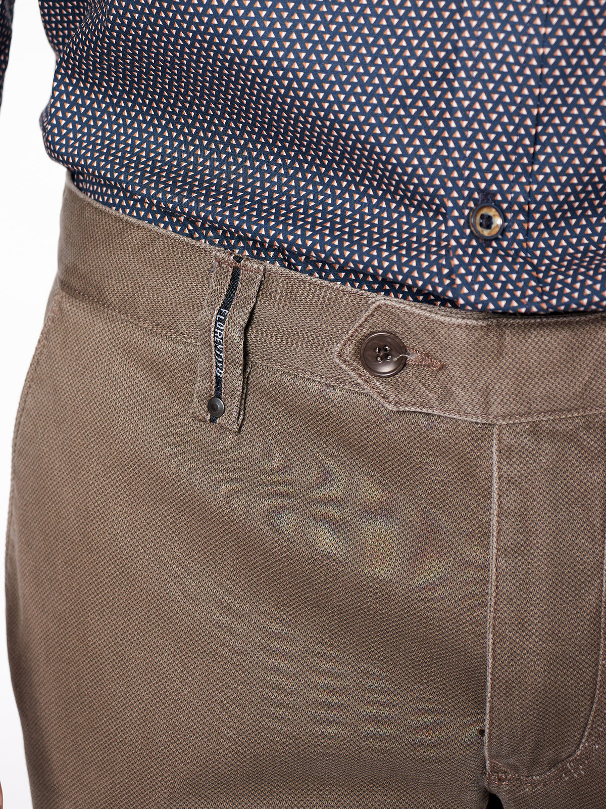 Slim fit chino trousers with micro-design slim fit