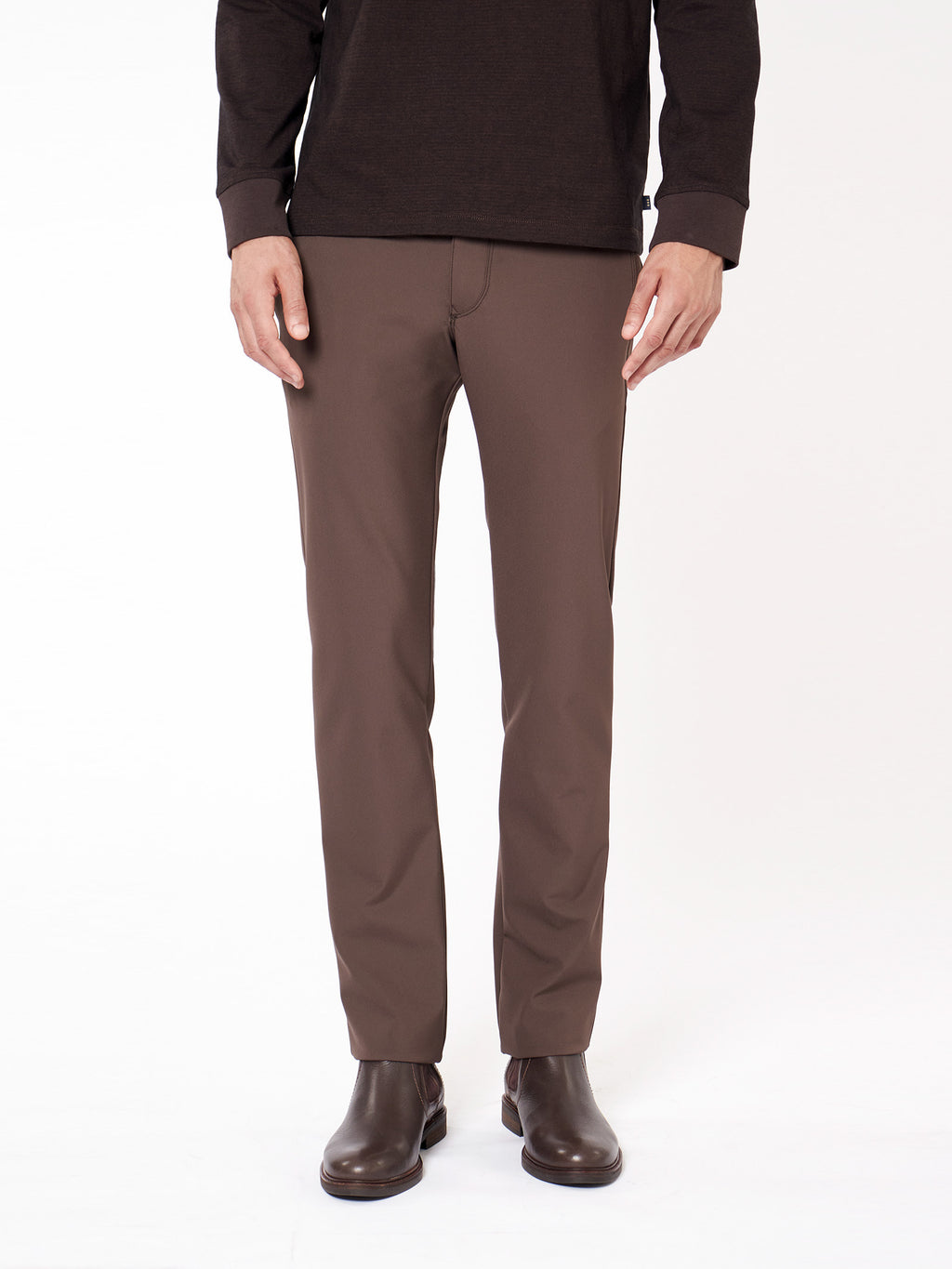 Slim fit technical chino trousers