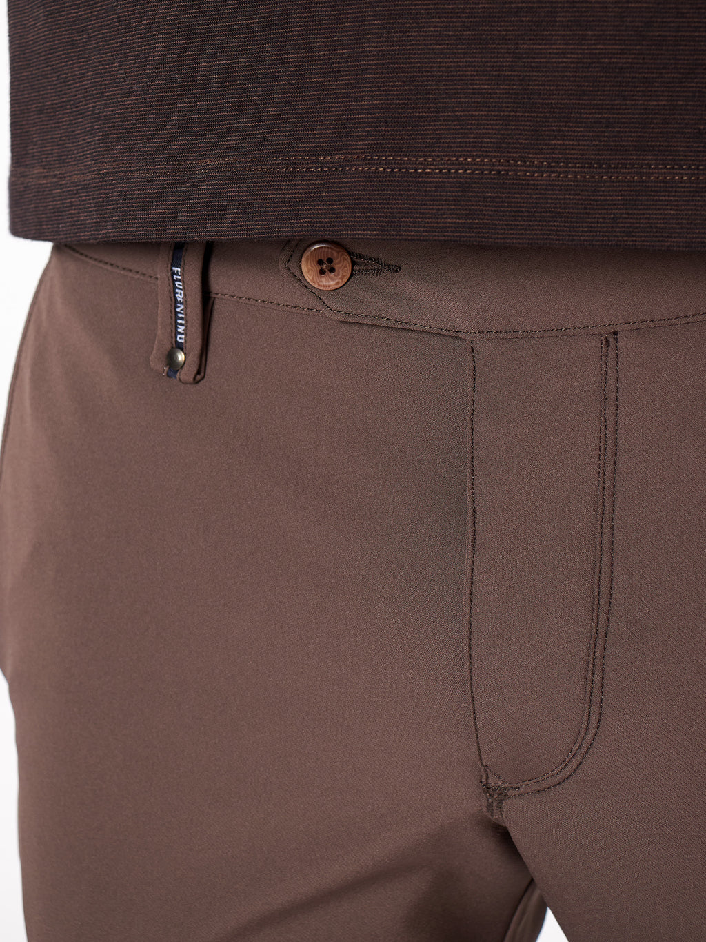 Slim fit technical chino trousers