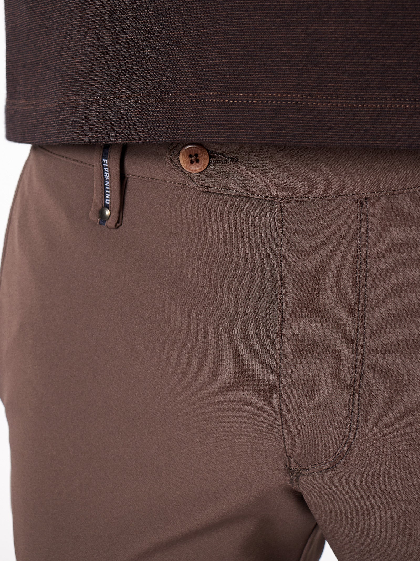 Slim fit technical chino trousers