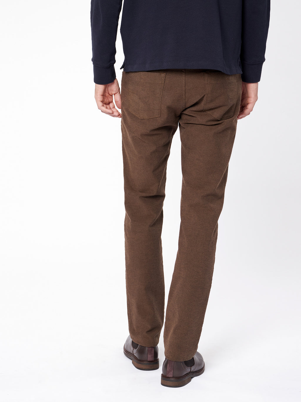 Slim fit micro-design trousers