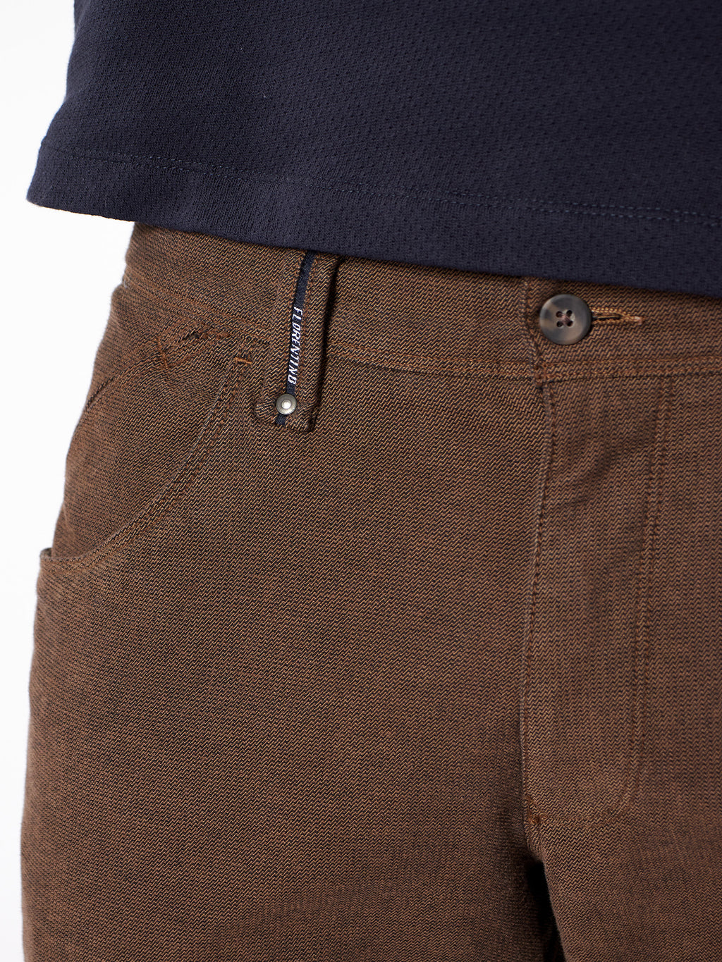 Slim fit micro-design trousers