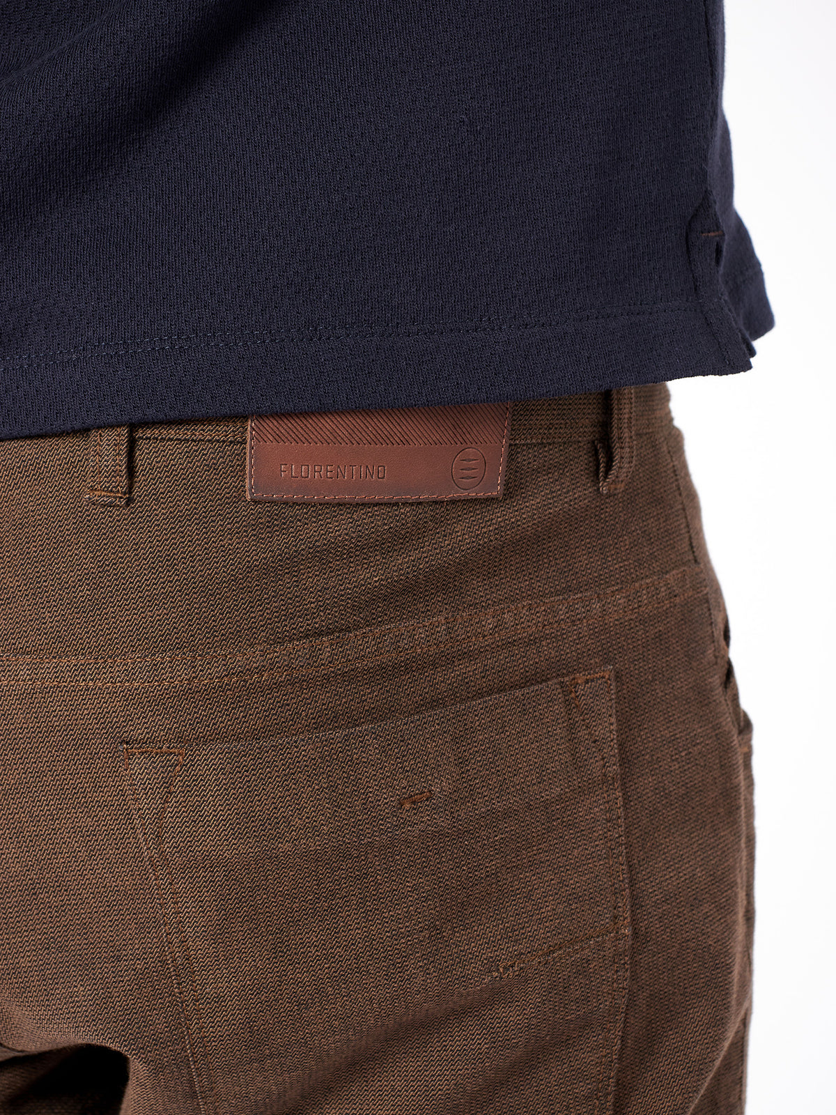 Slim fit micro-design trousers