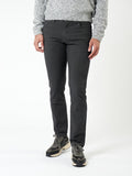 Slim fit bicolor denim-style trousers