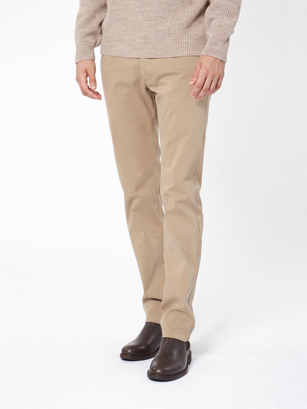 Slim fit structured trousers
