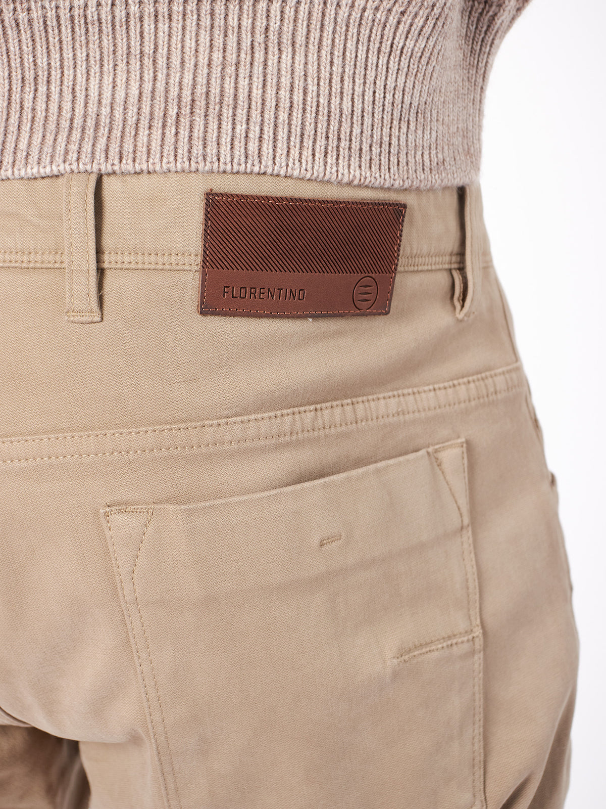 Slim fit structured trousers