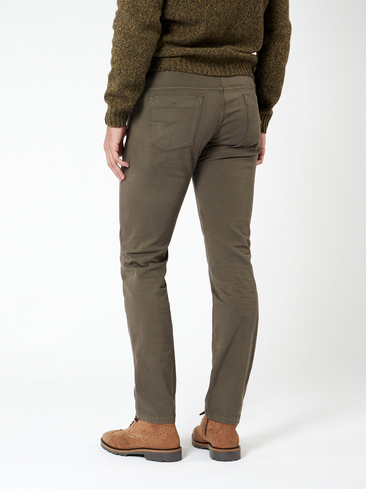 Slim fit structured trousers