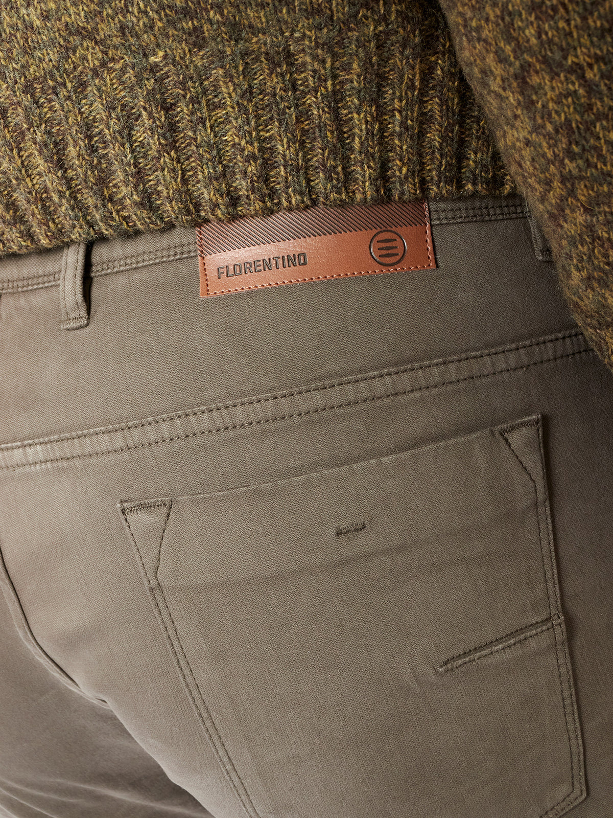 Slim fit structured trousers