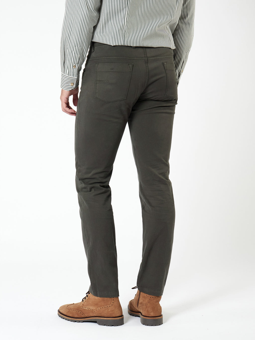 Slim fit structured trousers