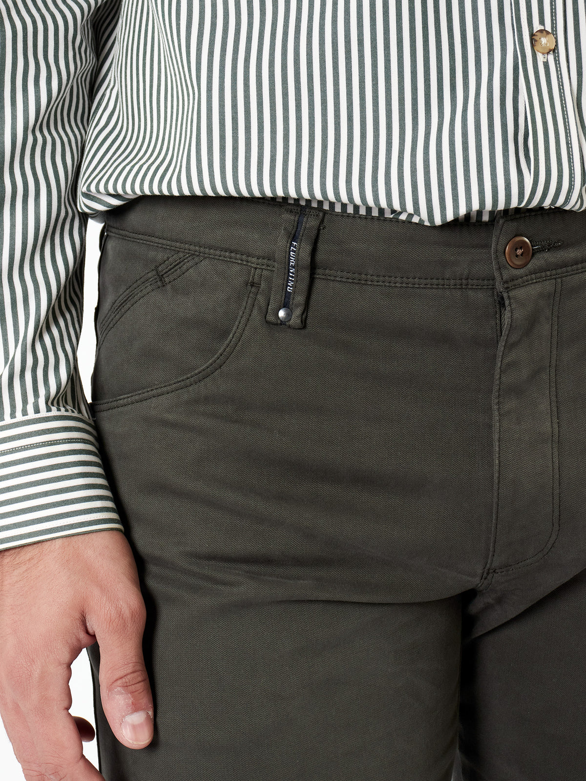 Slim fit structured trousers