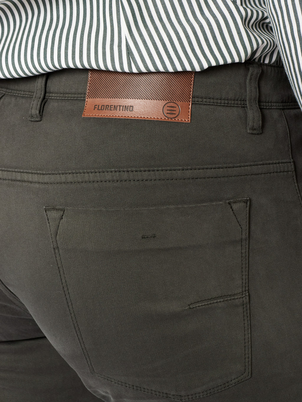 Slim fit structured trousers