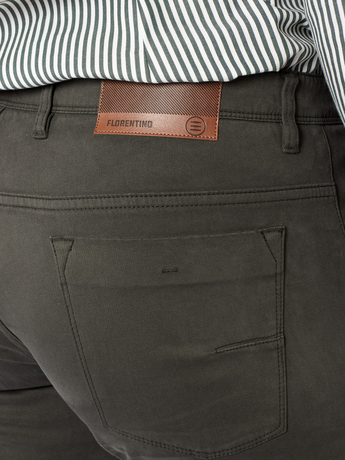 Slim fit structured trousers