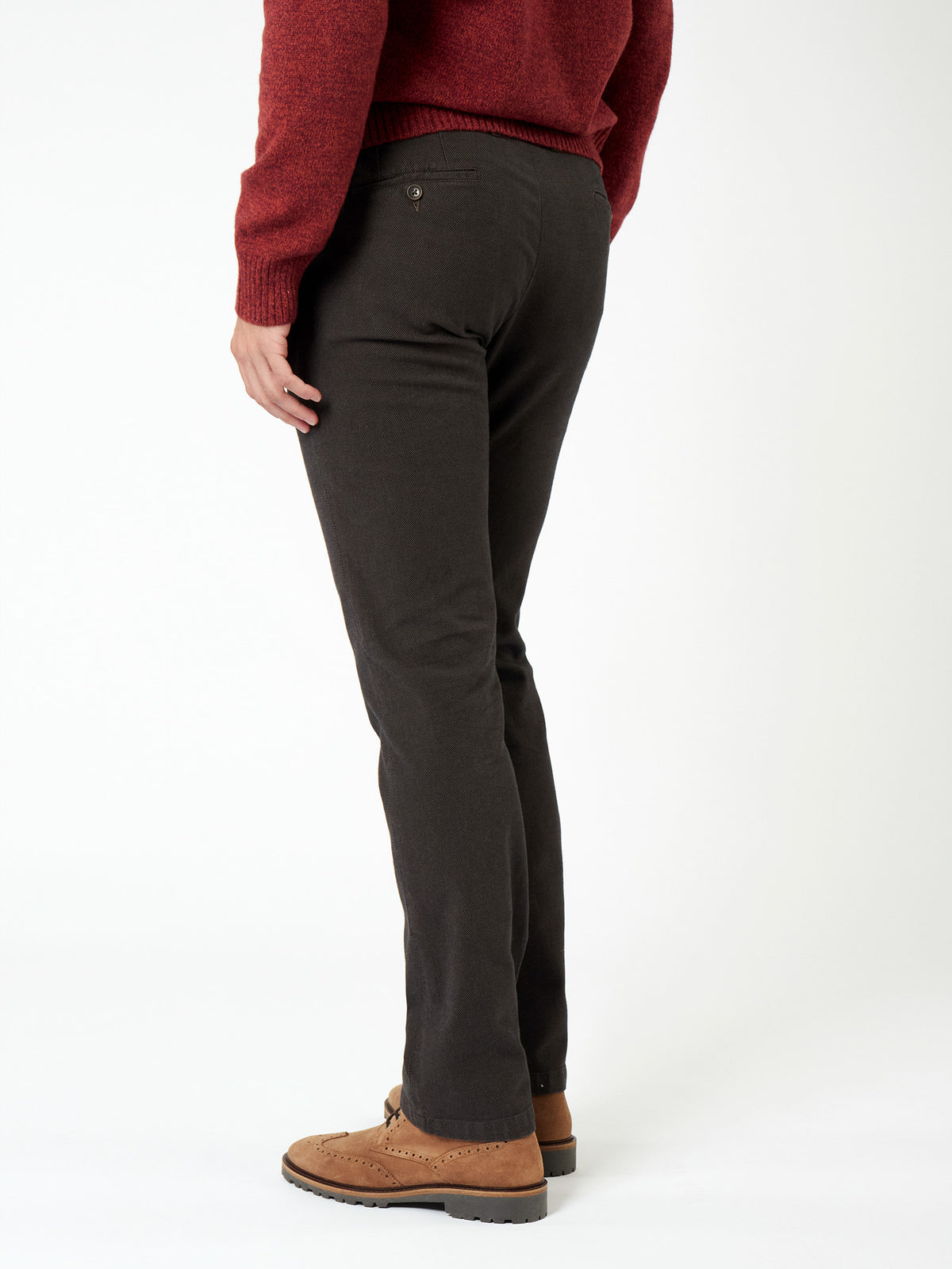 Regular fit structured chino trousers