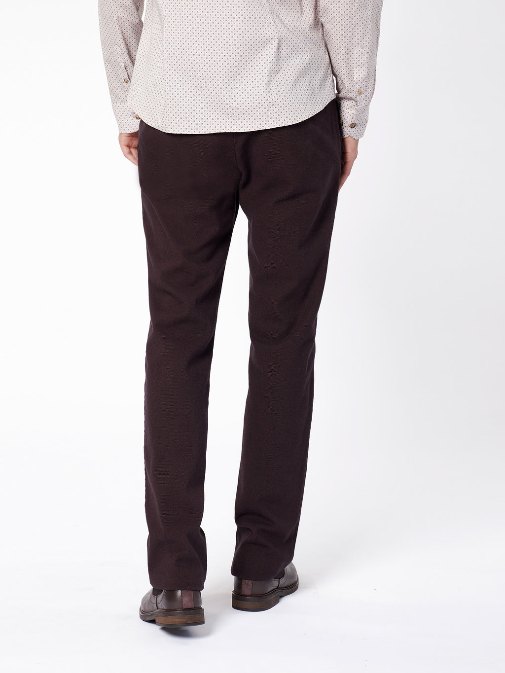 Regular fit structured chino trousers