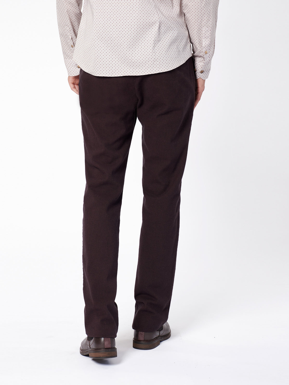 Regular fit structured chino trousers