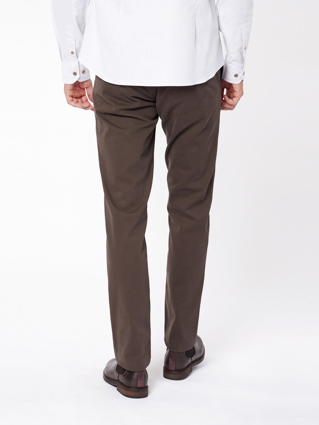 Slim fit structured chino trousers