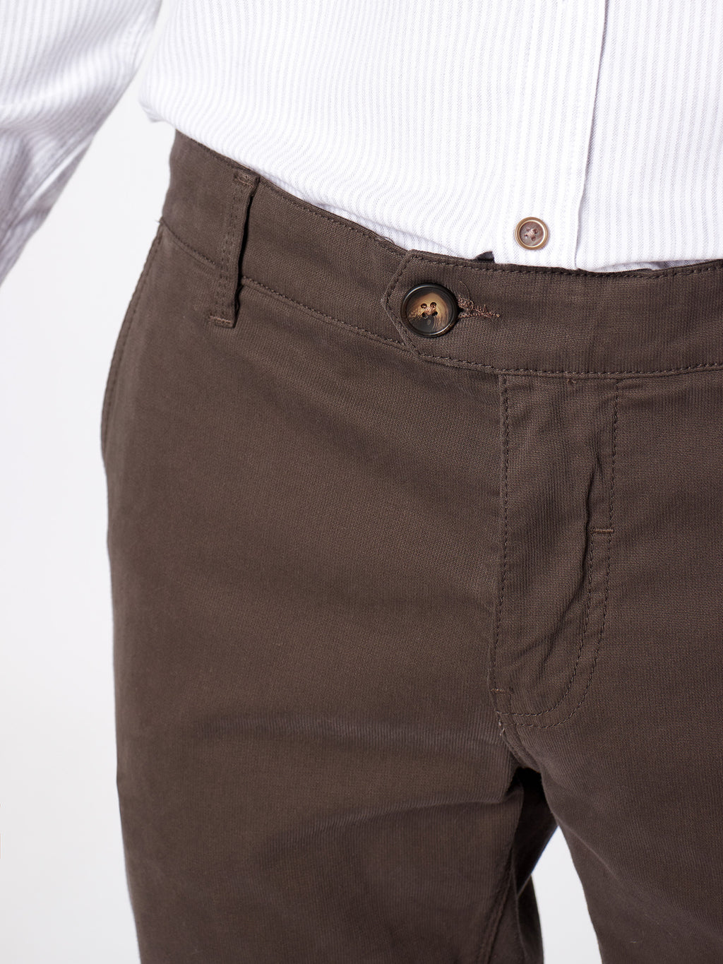 Slim fit structured chino trousers
